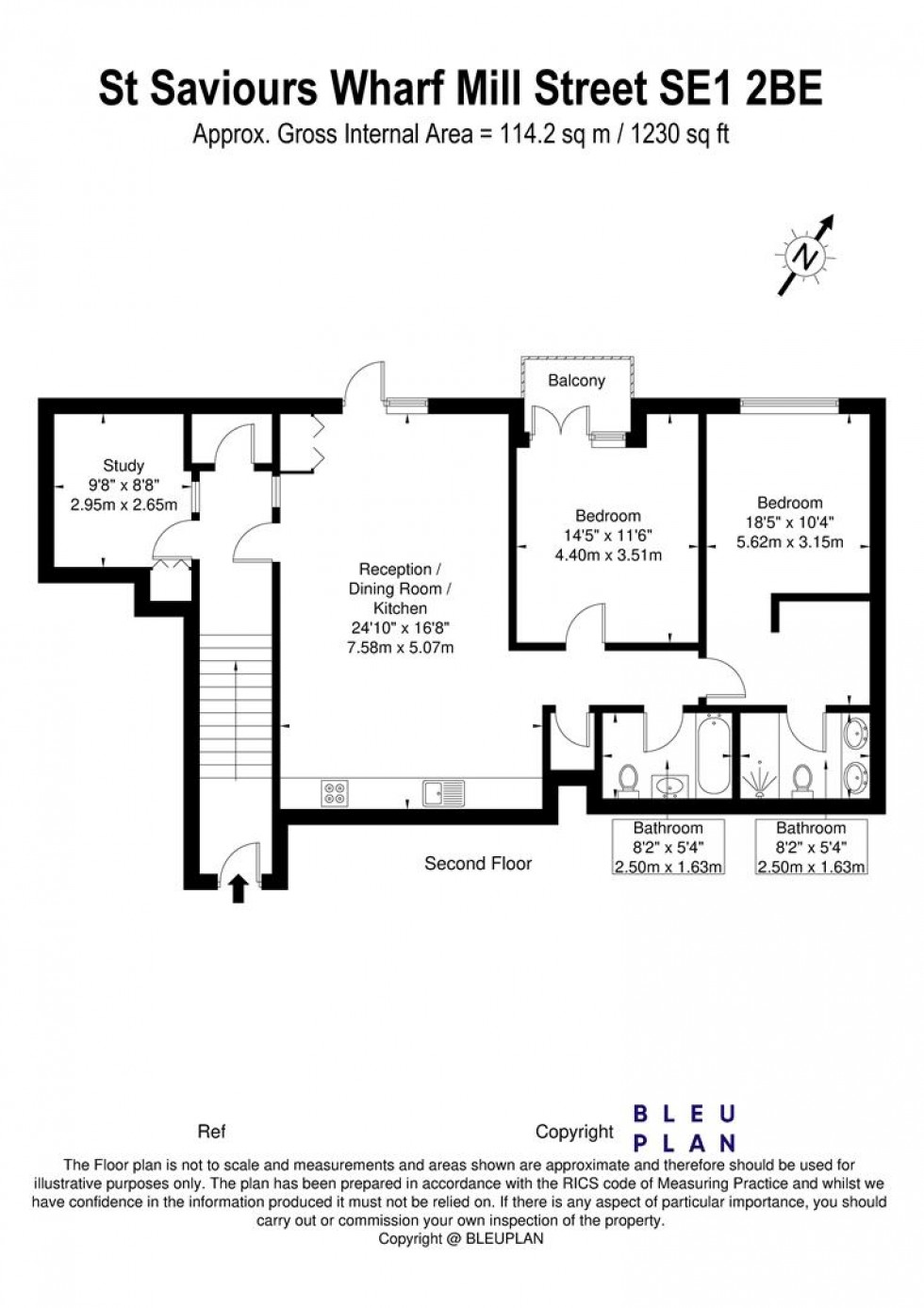 Floorplan for Mill Street, London