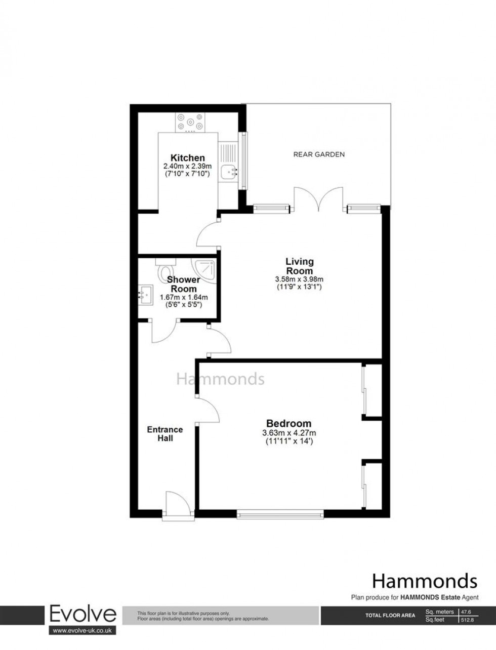 Floorplan for Campbell Road, London