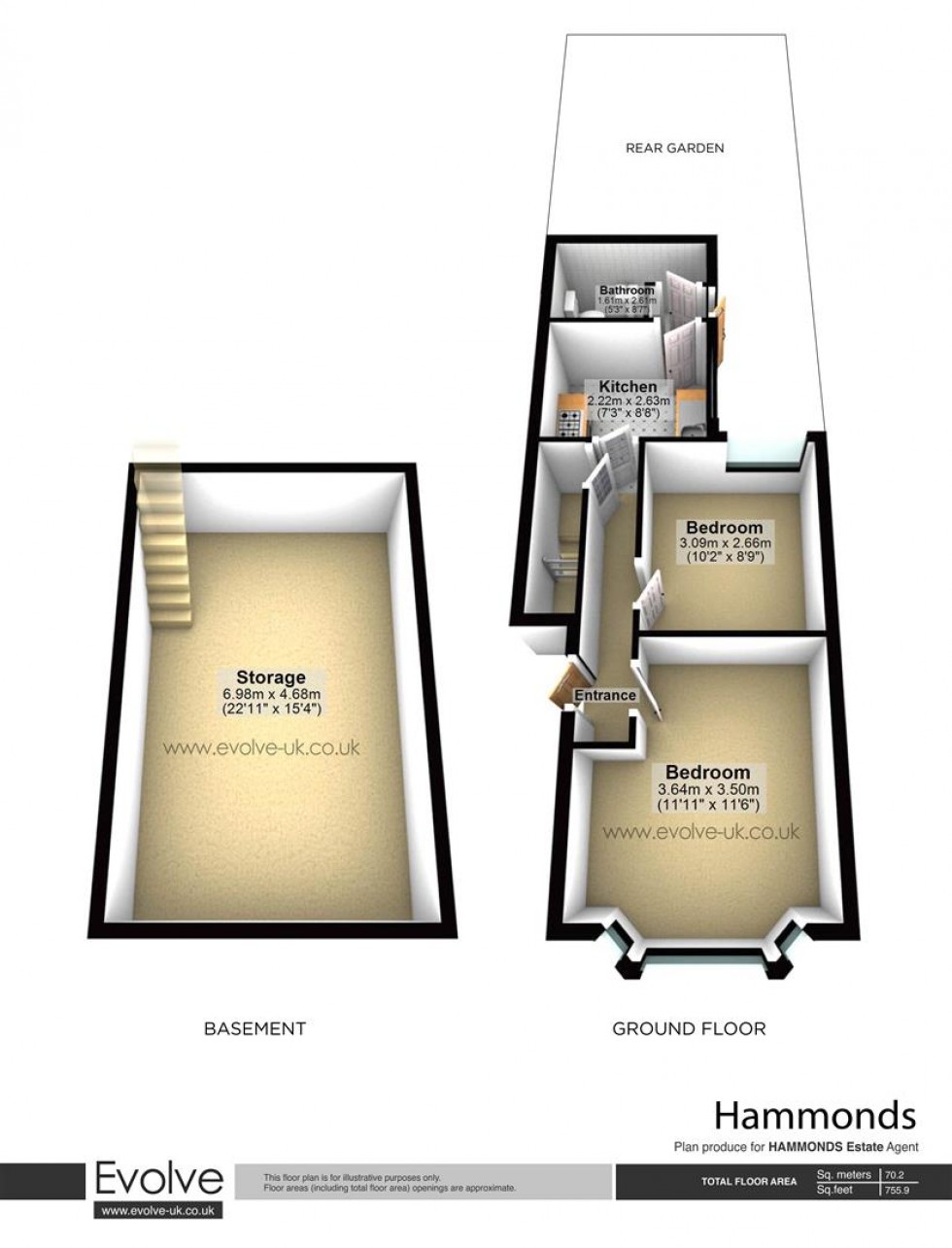 Floorplan for Marmont Road, London