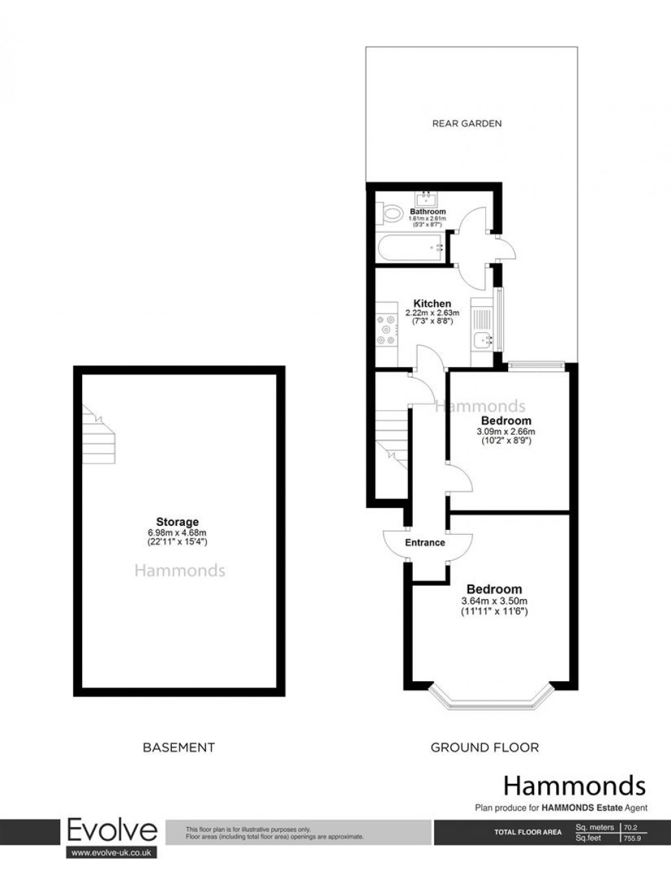 Floorplan for Marmont Road, London