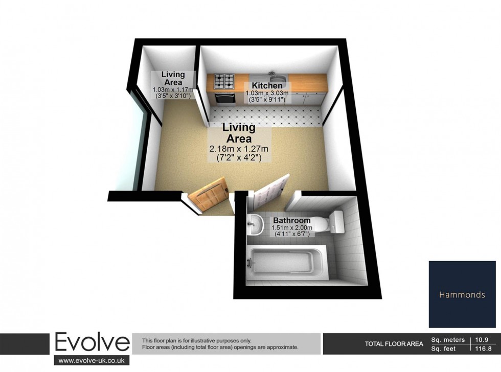 Floorplan for Hoe Street, London