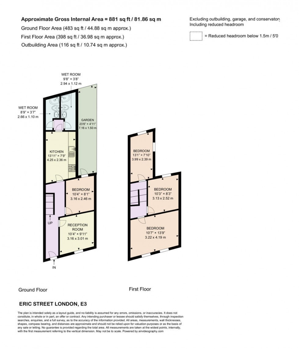 Floorplan for Eric Street, London