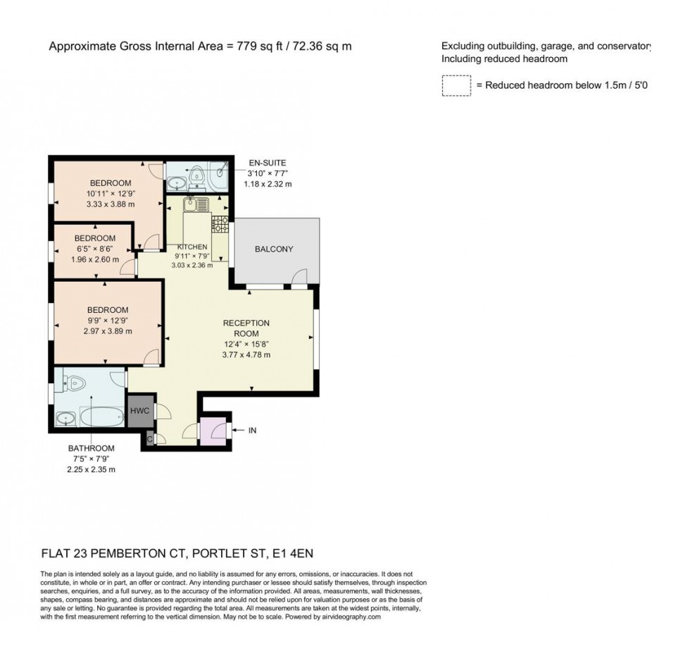 Floorplan for Flat 23 Portelet Street, London