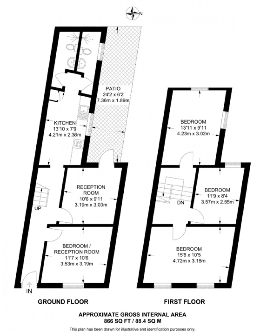 Floorplan for Eric Street, London