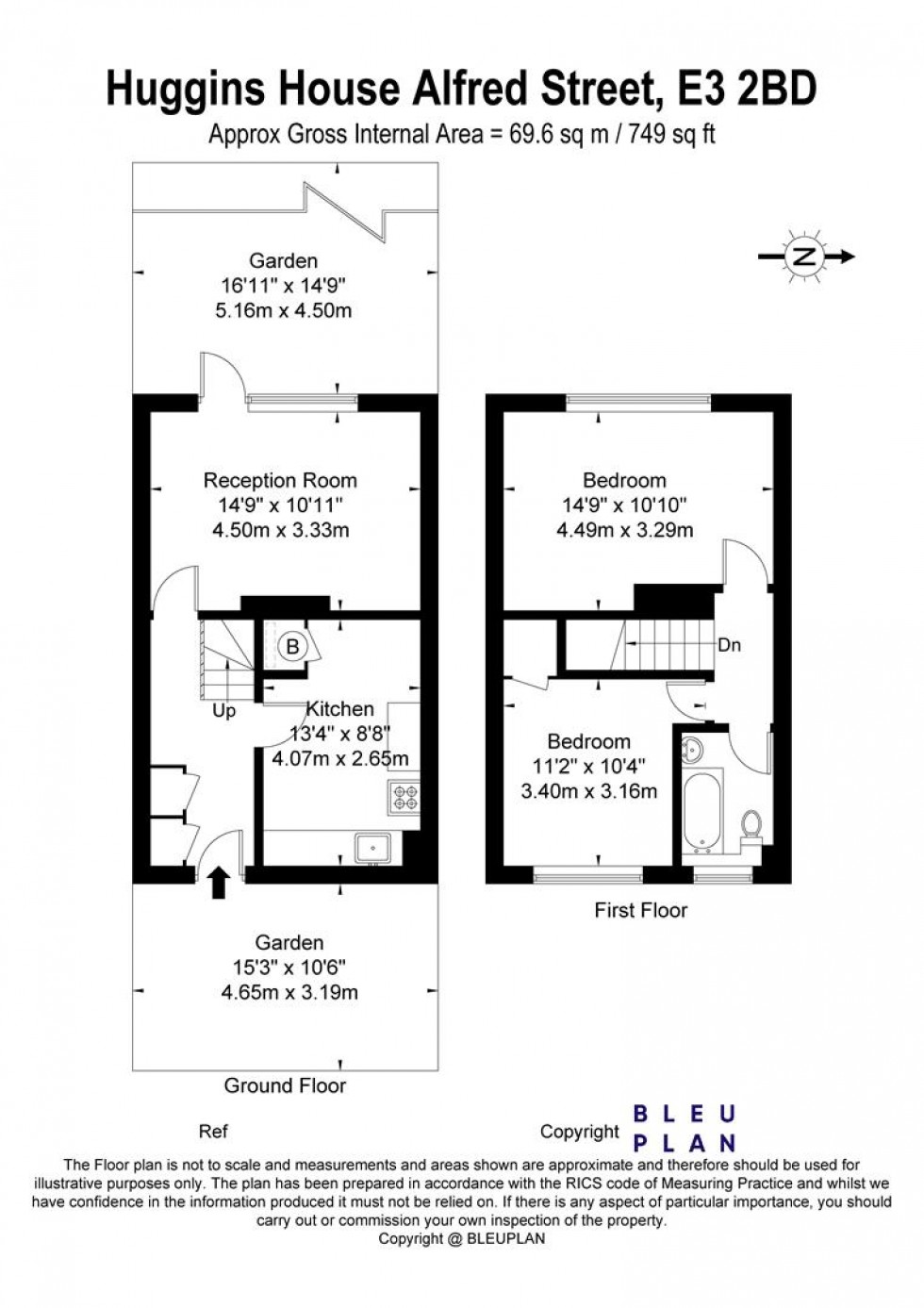 Floorplan for Alfred Street, London