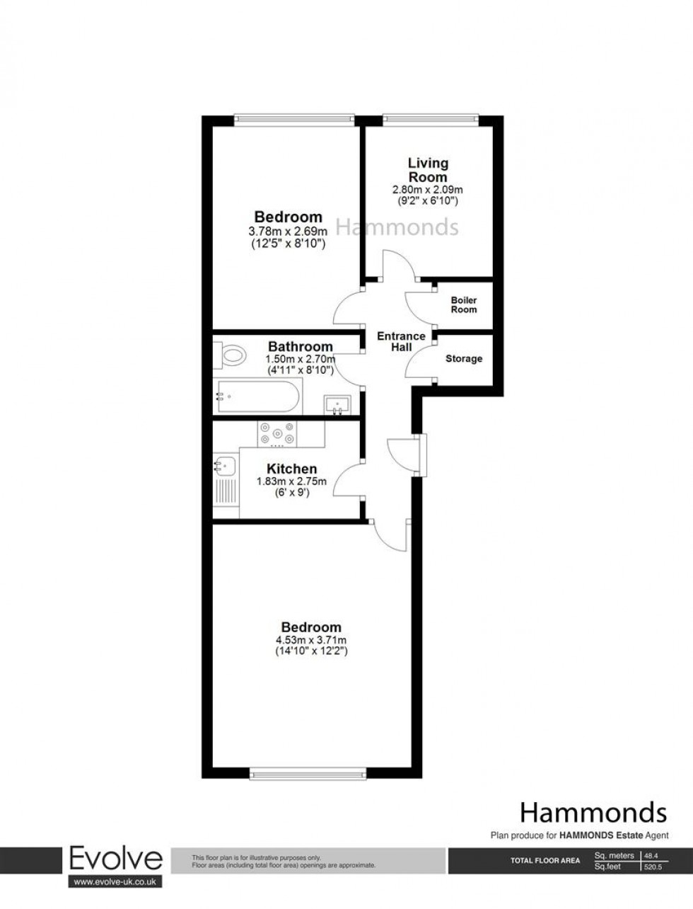 Floorplan for Rossetti Road, London