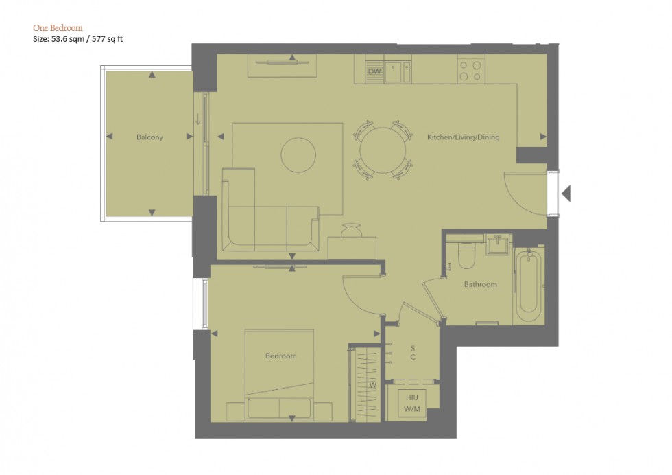 Floorplan for George Street, Wood Wharf