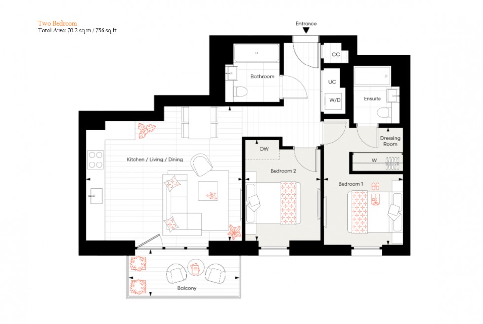 Floorplan for Rookwood Way, London